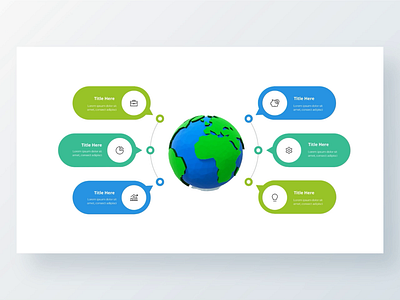 Earth Animated PowerPoint Infographic 3d animated illustration infographic powerpoint ppt template