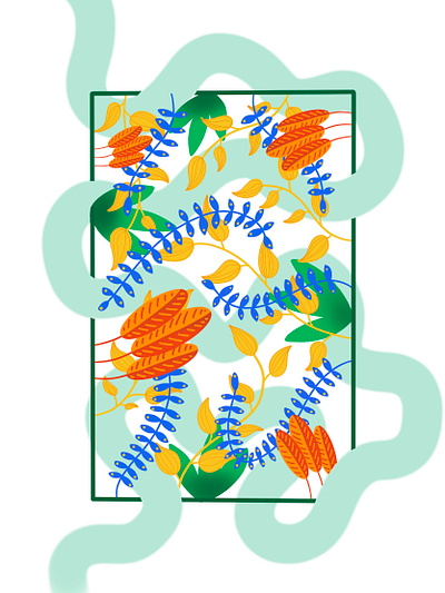 Jungle vibes design draw illustration procreate