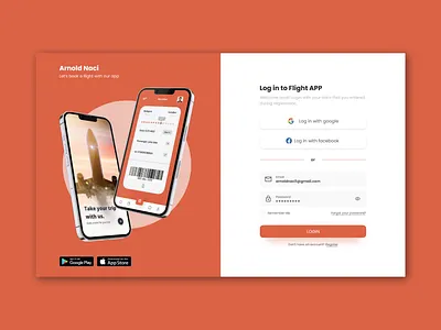 Log In Page design ui ux vector