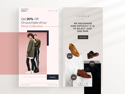Emailer Design : Fashion Domain design email design emailer design graphic design marketing collateral ui ui design user experience ux ux design