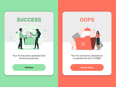 DailyUI Challenge 011: Flash Message dailyui dailyui011 design error file message mobile popup screen success ui uxui