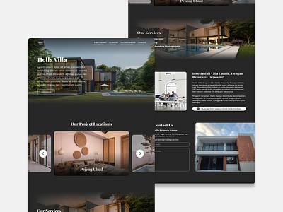 Villa Landing Page animation application branding design designer graphic design illustration landing page ui uiux ux vector website
