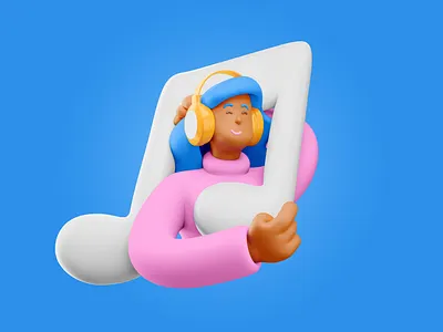 details 3d 3d art cartoon character design details girl illustration logo