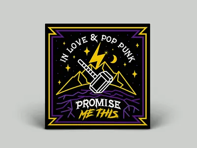 Promise Me This New Single Artwork artwork badge band branding california creative design identity illustration logo logo design los angeles pop punk punk thor thor design typography