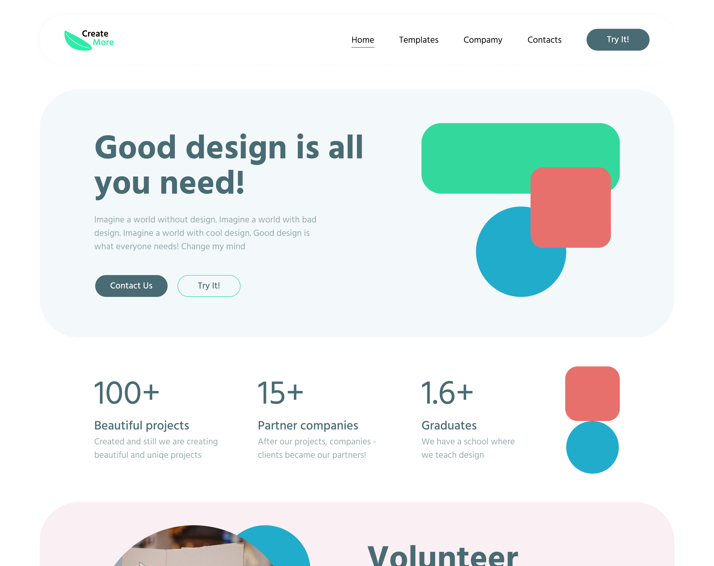 Example of Landing Page Development