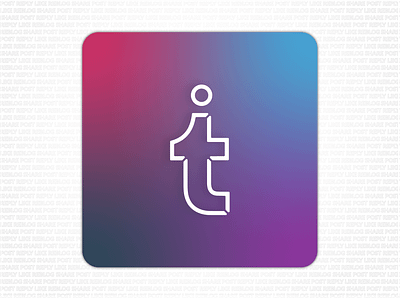 Tumblr NEW app icon app icon challenge impec design logo design playoff tumblr
