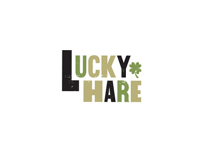 Lucky Hare beer brewing hare letterpress logo luck lucky