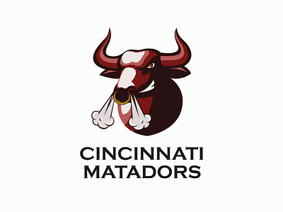Logo design concept - Cincinnati Matadors after effect branding bull design graphic design illustration illustrator logo photoshop red sport team logo typography ui ux vector