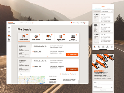 Schneider FreightPower App branding ux