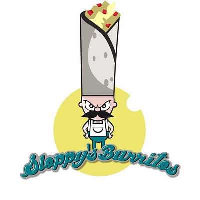 Sloppy Burritos artistic branding funny illustration logo vector