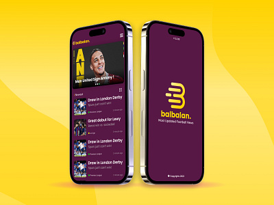 Football News Mobile Apps UI Design app branding design graphic design illustration logo typography ui ux vector