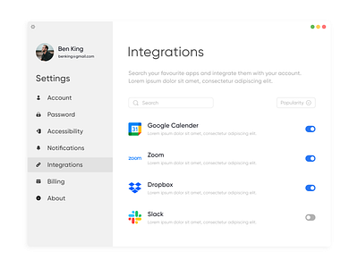 Settings menu app branding clean design graphic design illustration logo ui ux