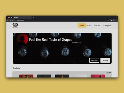 Gio Wine website UI/UX design figma ui ui design uiux user experience user interface ux ux design web design wireframes
