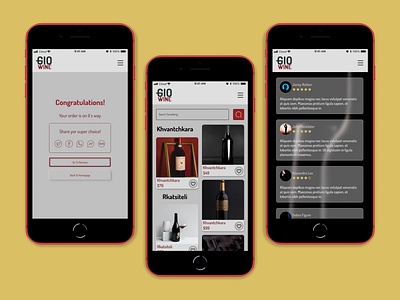 Gio Wine APP UI/UX design figma ui ui design uiux user experience user interface ux ux design web design wireframes