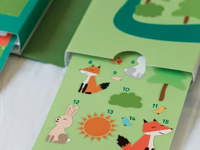 Children's packaging animal illustrations animal bunny characters children fox illustration kids packaging rabbit sticker woodland