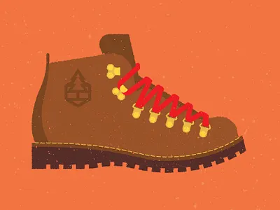 Take A Hike adventure boot chris rooney climb footwear forest hike hiking hiking boot illustration leather mountain nature outdoors park shoe shoelace trail tree woods