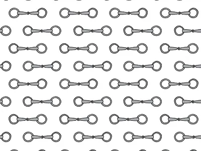 Seamless pattern of horse bits bit bridle equestrian equine hand drawn horse illustration riding seamless seamless pattern sport tack