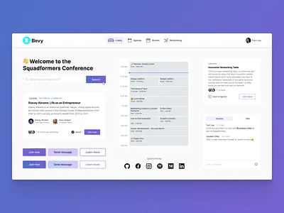 Bevy stylescape conferencing schedule software stylescape ui visual design