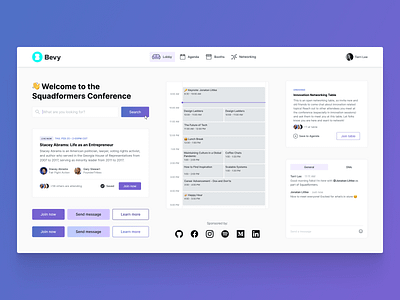 Bevy stylescape conferencing schedule software stylescape ui visual design