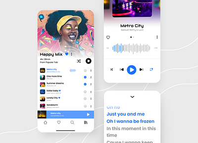 Music App Concept - DailyUI app app design dailyui design mobile app music player ui ui ux uiux ux