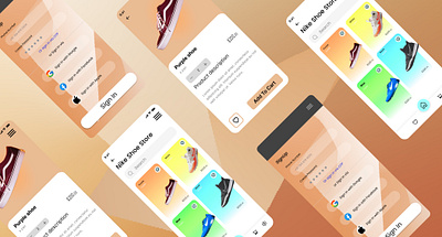 Nike Shoe Shore App UI Design app branding design figma nike shoe shore app ui design ui ux