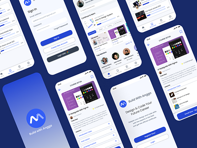 Build with Angga (Online Course) Mobile Design app branding design e learning mobile app onlinecourse product design ui uiux ux