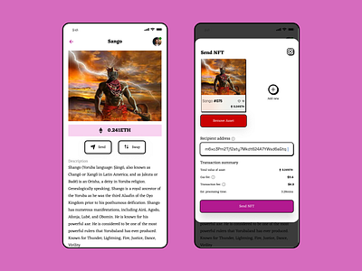 NFT Display UI app design ui uiux ux