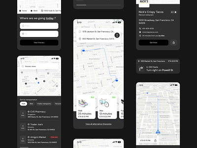 Navigation concept app citymapper google maps gps itinerary maps mobile app navigation product design ui waze