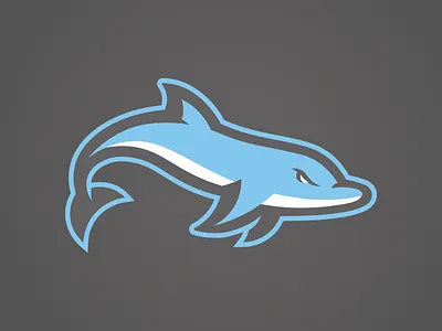 College of Staten Island Dolphins Mascot Logo branding college of state island college sports dolphins illustration logo sports logo