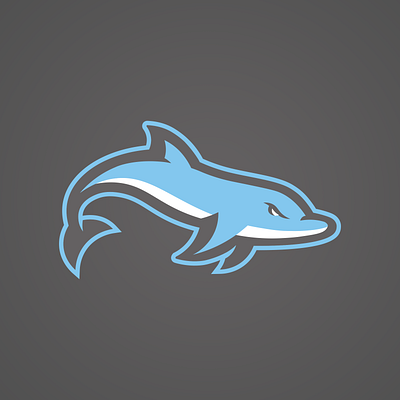 College of Staten Island Dolphins Mascot Logo branding college of state island college sports dolphins illustration logo sports logo