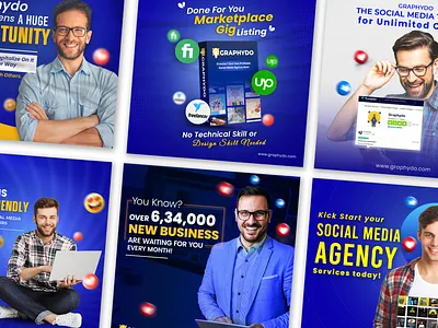 Social Media Agency | Banner ads | Webinar Templates ad advertising design branding canva concept design agency digital marketing elegant facebook ads gradient graphic design illustration instagram post instagram stories modern design social media agency social media marketing typography web banner webinar