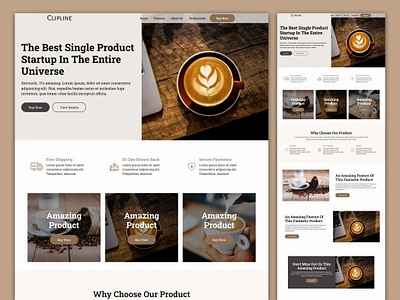 Clipline - Startup Website Template ecommerce ecommerce website html template htmlcss startup website ui design web design web development website template