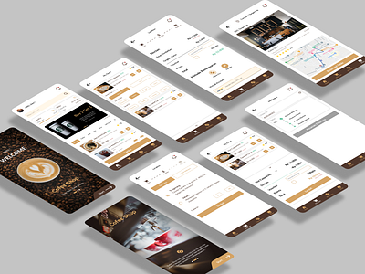 COFEE SHOP APP app application book cafe cofee cofeeshop dailyui design drink food illustration landing page mobile order payment ui uitrending ux