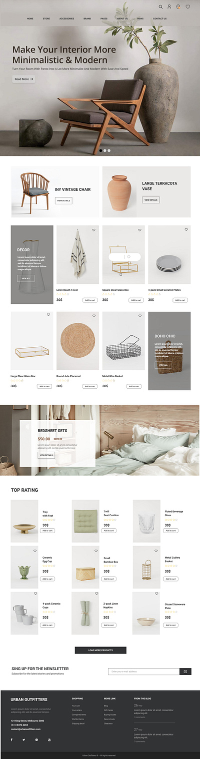 Website design for Furniture store ecommerce furniture logo
