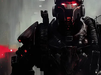 Sinister Mech Pilot character design design graphic design illustration