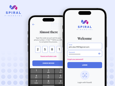 Spiral Financial Advisory App Concept app appconcept banking concept design figma financial logo mobileapp ui uidesign userinterface ux uxdesign