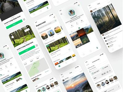 Hiking App Concept (Part 2) app concept design figma hiking mobile prototype ui ux design