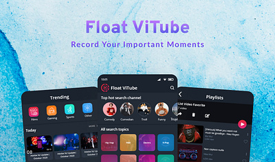 Float ViTube interface ui uiux design