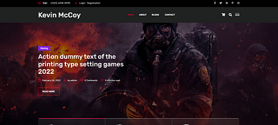 Gaming Blog Website blog blog post design marketing site web deisgn web design website wordpress