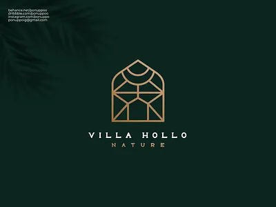 Villa Hollo Logo Design lettermark