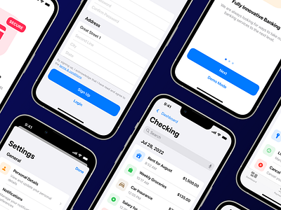 Bank.io - Screens app ui app ui design design design for ios digital design ios app ios app design ios app ui ios design mobile app mobile app design mobile app ui mobile design mobile ui product design ui ui for app ui for ios ui for mobile uiux