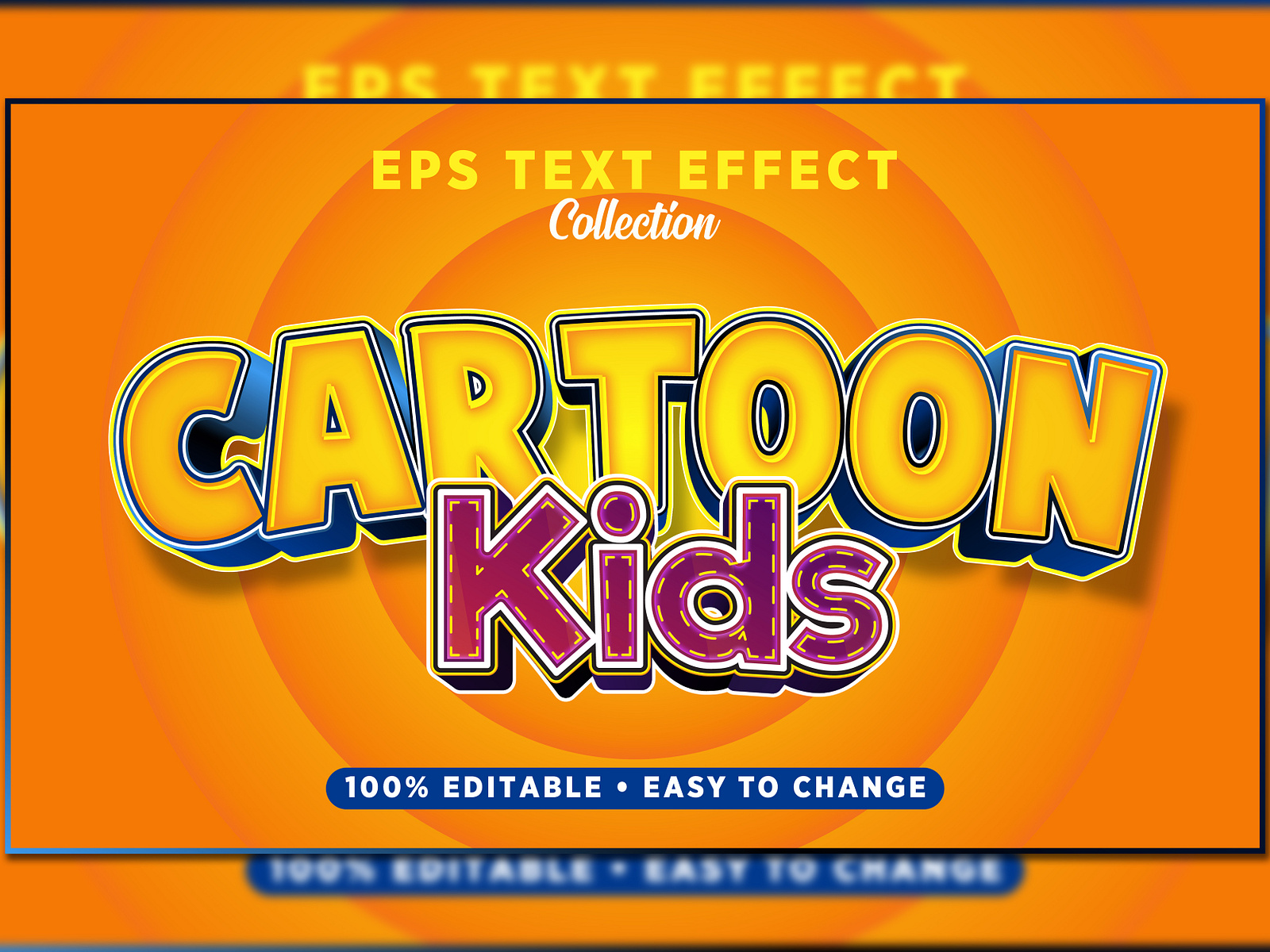cute cartoon kids eps text effect by Hitam Manis Project on Dribbble