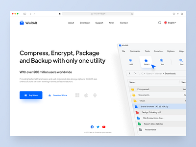 WinRAR Website Redesign cocept design product design redesign ui ui design uix user interface user interface design ux web design website redesign winrar