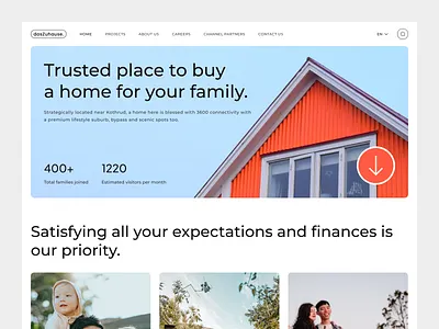 dasZuhause - Property Landing Page agency clean clean design design landing page landing page design minimalist design property property management property website real estate real estate agency real estate ui residence typography ui ui design ux web design website