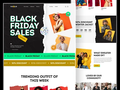 Black Friday Sales Landing Page Template black friday black friday trends deals design discount ecommerce fashion sales friday landing page offer outfit sales trending ui ux webdesign website