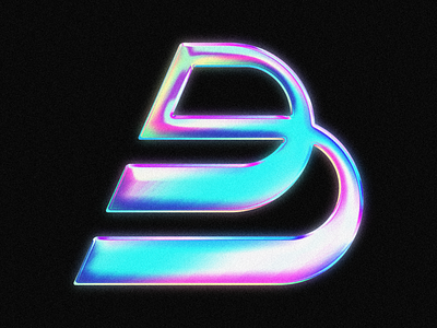 36 days of type : B 36 days of type b chrome curves letter typography
