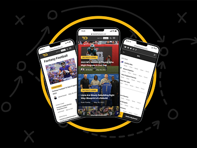 The Draft Network - Web Design branding draft football graphic design mobile mobile website nfl responsive sports ui user experience ux web design website