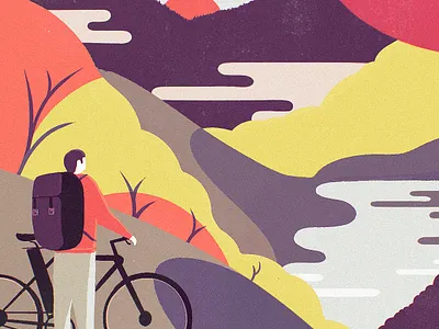 Autumn colors autumn bold color palette colorful contemporary design digital painting flowers illustration logo