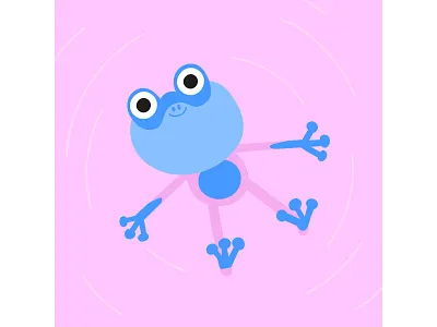 Frog frog illustrator swin vector water