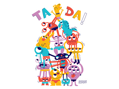 Ta Da ! circus illustrator monster pyramide vector
